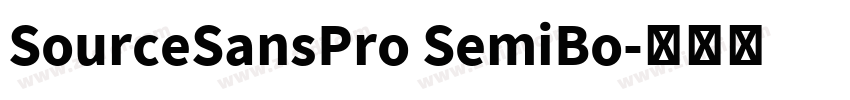 SourceSansPro SemiBo字体转换